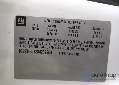 2008 Pontiac G6 Gt from USA, damaged, VIN 1G2ZH361284282264